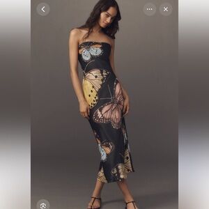 Anthropologie, Tilda, Butterfly Print Midi Dress